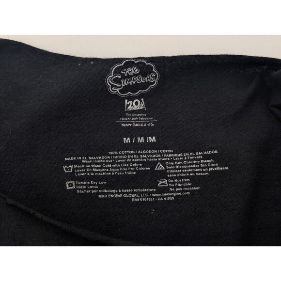 The Simpsons Kwik-E-Mart Distressed Cut up Stained Cropped T-Shirt Size Large - Picture 3 of 8